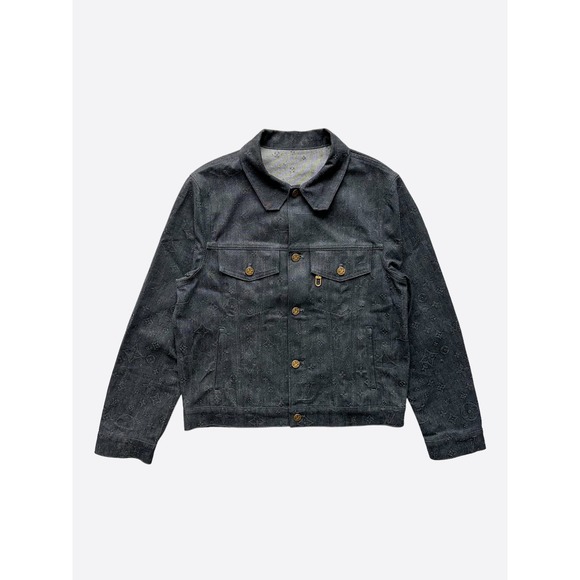 Louis Vuitton Black DNA Monogram Denim Jacket - Picture 1 of 8